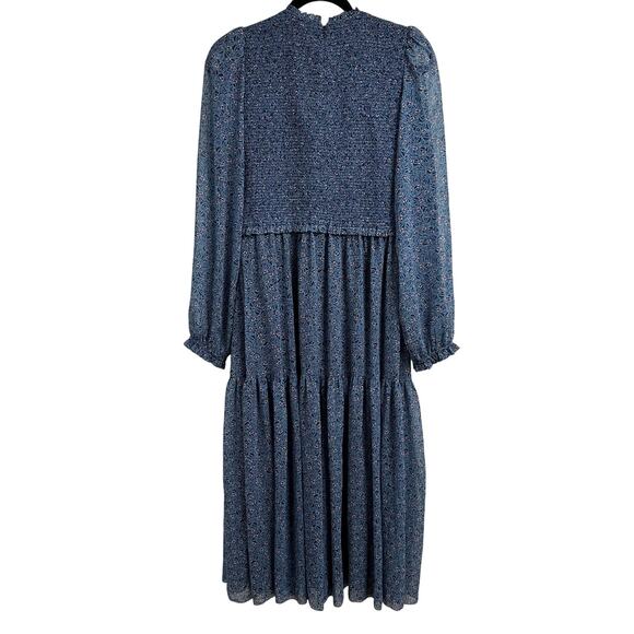 Wilfred Floral Maxi Dress Large Long Sleeve Blue boho‎ - Picture 4 of 7